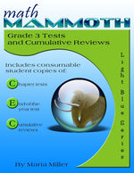 Book cover for Math Mammoth Grade 3 Tests and Cumulative Reviews