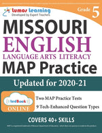 Book cover for Missouri Assessment Program Test Prep: Grade 5 English Language Arts Literacy (ELA) Practice Workbook and Full-length Online Assessments: MAP Study Gu