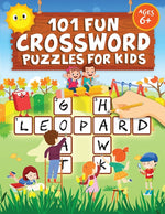 Book cover for 101 Fun Crossword Puzzles for Kids: First Children Crossword Puzzle Book for Kids Age 6, 7, 8, 9 and 10 and for 3rd graders Kids Crosswords (Easy Word