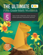 Book cover for The Ultimate Grade 5 Math Workbook: Decimals, Fractions, Multiplication, Long Division, Geometry, Measurement, Algebra Prep, Graphing, and Metric Unit
