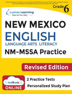 Book cover for New Mexico Measures of Student Success and Achievement (NM-MSSA) Test Practice: Grade 6 English Language Arts Literacy (ELA) Practice Workbook and Ful