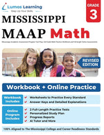 Book cover for Mississippi Academic Assessment Program Test Prep: 3rd Grade Math Practice Workbook and Full-length Online Assessments: MAAP Study Guide