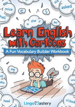 Book cover for Learn English With Cartoons: A Fun Vocabulary Builder Workbook