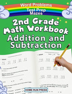 Book cover for 2nd Grade Math Workbook Addition and Subtraction: Second Grade Workbook, Timed Tests, Ages 4 to 8 Years