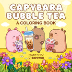 Book cover for Capybara Bubble Tea: A Coloring Book
