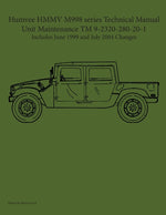 Book cover for Humvee HMMV M998 series Technical Manual Unit Maintenance TM 9-2320-280-20-1