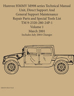 Book cover for Humvee HMMV M998 series Technical Manual Unit, Direct Support And General Support Maintenance Repair Parts and Special Tools List TM 9-2320-280-24P-1