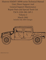 Book cover for Humvee HMMV M998 series Technical Manual Unit, Direct Support And General Support Maintenance Repair Parts and Special Tools List TM 9-2320-280-24P-2