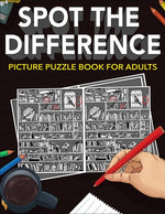 Book cover for Spot the Difference: Picture Puzzle Book for Adults
