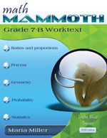 Book cover for Math Mammoth Grade 7-B Worktext