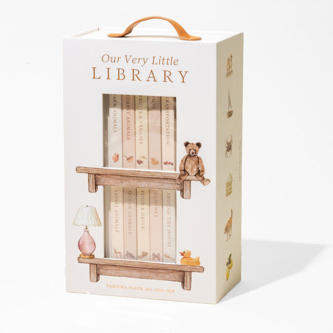 Book cover for Our Very Little Library Board Book Set: A Foundational Language Vocabulary Board Book Set for Babies