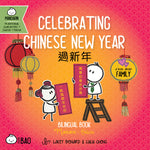 Book cover for Bitty Bao Celebrating Chinese New Year: A Bilingual Book in English and Mandarin with Traditional Characters, Zhuyin, and Pinyin