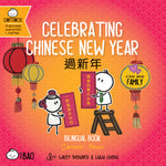 Book cover for Bitty Bao Celebrating Chinese New Year: A Bilingual Book in English and Cantonese with Traditional Characters and Jyutping