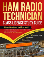 Book cover for Ham Radio Technician Class License Study Guide: From Beginner to Licensed! Master the Fundamentals of Amateur Radio, Ace the FCC Exam and Get on the A