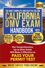 Book cover for Most Complete and Easy-to-Follow California DMV Exam Handbook With 250 Practice Questions