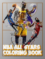 Book cover for NBA All Stars Coloring book: Basketball Coloring Book for Kids