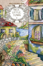 Book cover for Adult coloring book: Nice Little Town