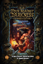 Book cover for Four Against Darkness: A solitaire dungeon-delving pen-and-paper game