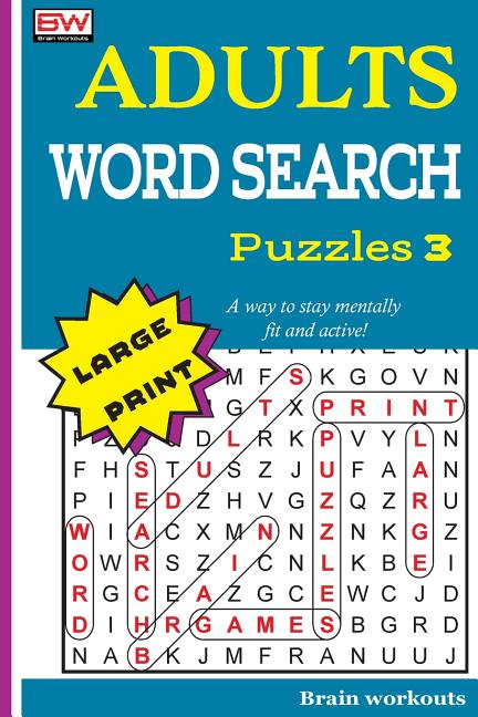 Book cover for ADULTS WORD SEARCH Puzzles 3