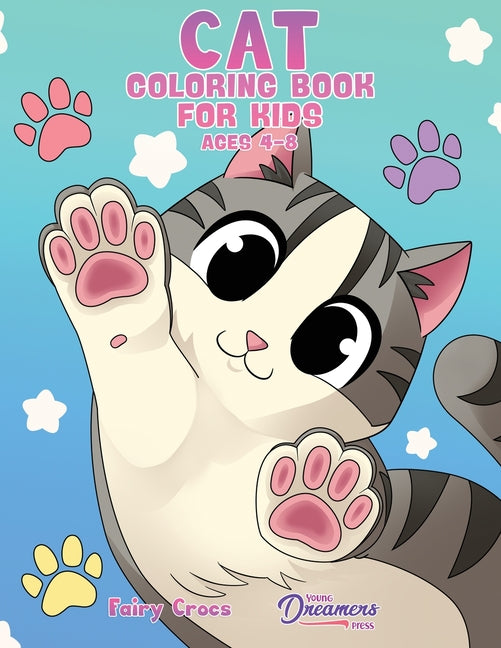Book cover for Cat Coloring Book for Kids Ages 4-8: Cute and Adorable Cartoon Cats and Kittens