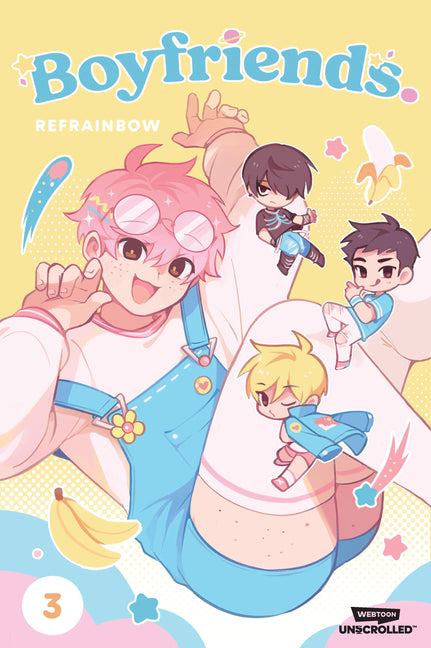 Book cover for Boyfriends. Volume Three: A Webtoon Unscrolled Graphic Novel