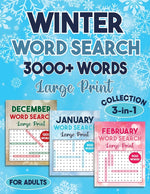Book cover for Winter Word Search 3000 + Words Puzzle Book Large Print