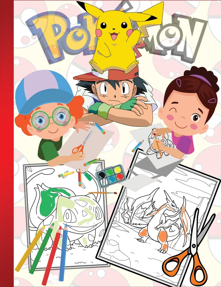 Book cover for Pokemon Coloring book: Coloring, Cutting, and Gifting your masterpiece / for kids