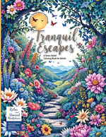 Book cover for (Nature-Themed Adult Coloring Book) Tranquil Escapes: Relax and Unwind with Mindfulness adult coloring pages -Inspired by Nature Scenes and Meditative
