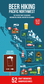 Book cover for Beer Hiking Pacific Northwest 2nd Edition: The Tastiest Way to Discover Washington, Oregon and British Columbia