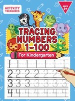 Book cover for Tracing Numbers 1-100 For Kindergarten: Number Practice Workbook To Learn The Numbers From 0 To 100 For Preschoolers & Kindergarten Kids Ages 3-5!