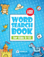 Book cover for Word Search Book for Kids 5-10: Large Print Activity Book with Word Search Puzzles for Children and Beginners