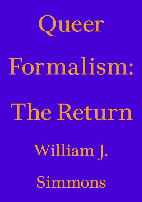 Book cover for Queer Formalism: The Return