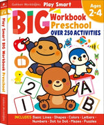 Book cover for Play Smart Big Workbook Preschool Ages 2-4: Over 250 Activities