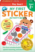 Book cover for Play Smart My First Sticker Book 2+: Preschool Activity Workbook with 200+ Stickers for Children with Small Hands Ages 2, 3, 4: Fine Motor Skills (Mom
