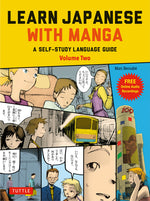 Book cover for Learn Japanese with Manga Volume Two: A Self-Study Language Guide (Free Online Audio)