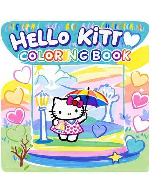 Book cover for Hello kitty Coloring Book: Discover 40+ unique, beautiful coloring pages for kids and fans of all ages