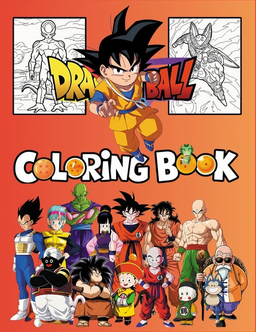 Book cover for Dragon Ball Coloring Book: Easy and Fun Coloring Pages for Kids (Saiyans)