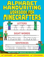 Book cover for Alphabet Handwriting Workbook For Minecrafters