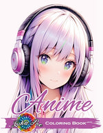 Book cover for Anime Coloring Book for Adults: Featuring Cute and Unique Manga Characters - A Relaxing Art Collection for Teens, Girls, and Grown-Ups with Beautiful