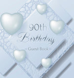 Book cover for 90th Birthday Guest Book: Keepsake Gift for Men and Women Turning 90 - Hardback with Funny Ice Sheet-Frozen Cover Themed Decorations & Supplies,
