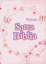 Book cover for Biblia Rvr 1960 Compacta Símil Piel Juvenil Mariposa Palo Rosa (Bible Rvr 1960 Compact Size Leatherlike Youth Light Pink Butterfly (Spanish Edition)
