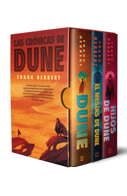 Book cover for Estuche Trilogía Dune, Edición de Lujo (Dune; El Mesías de Dune; Hijos de D Une) / Dune Saga Deluxe: Dune, Dune Messiah, and Children of Dune