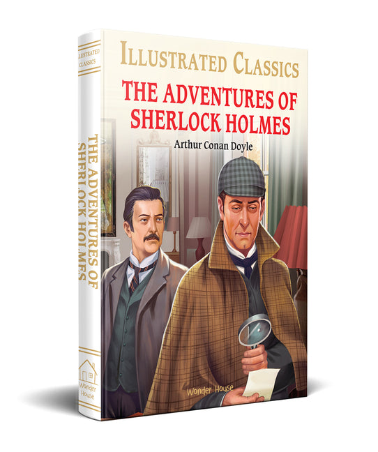 Book cover for Adventures of Sherlock Holmes (for Kids): Abridged and Illustrated