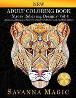 Book cover for Adult Coloring Book: (Volume 4 of Savanna Magic Coloring Books)