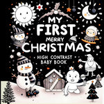 Book cover for High Contrast Baby Book - Merry Christmas: My First Christmas High Contrast Baby Book For Newborn, Babies, Infants High Contrast Baby Book for Holiday