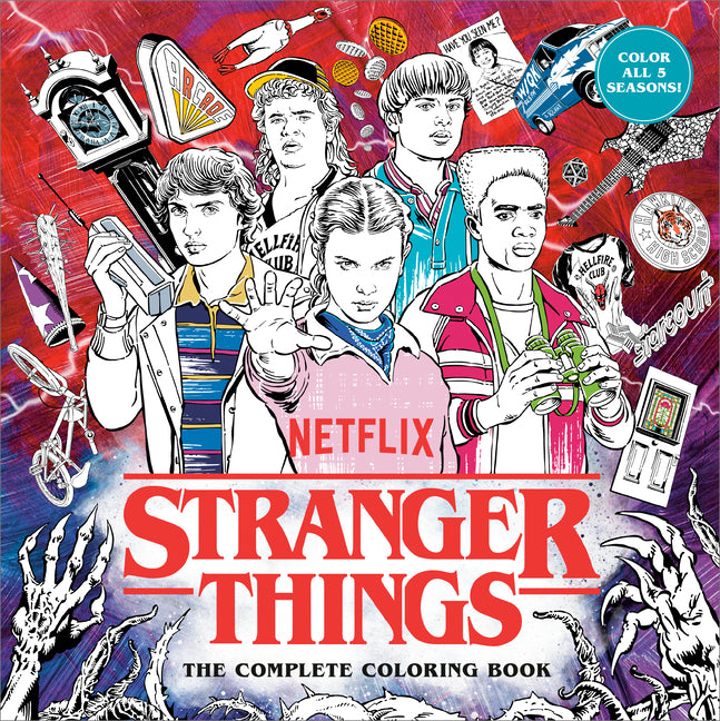 Book cover for Stranger Things: The Complete Coloring Book (Color All Five Seasons!)