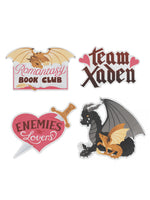 Book cover for Rebecca Yarros's Fourth Wing: Romantasy Stickers - Sticker Set of 4