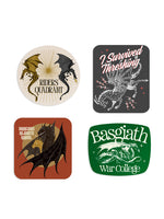 Book cover for Rebecca Yarros's Fourth Wing: Dragon Rider Stickers - Sticker Set of 4
