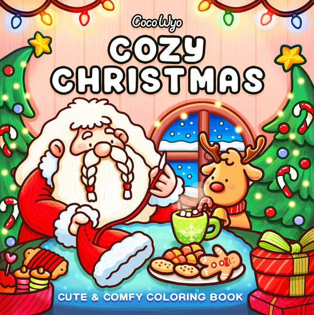 Book cover for Cozy Christmas: Coloring Book for Adults and Kids