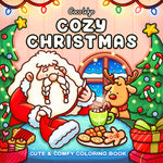 Book cover for Cozy Christmas: Coloring Book for Adults and Kids